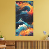 kosmische vlamstroom canvas afdruk (Insitu (Woonkamer))