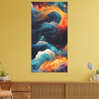 kosmische vlamstroom canvas afdruk