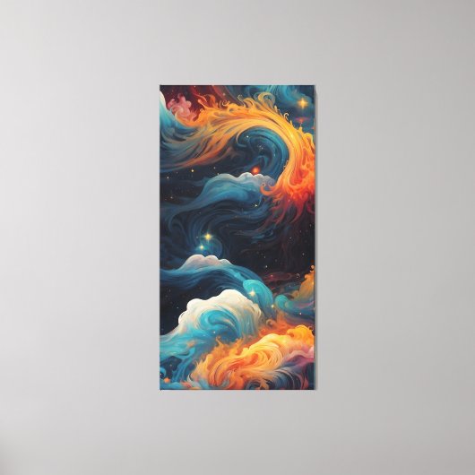 kosmische vlamstroom canvas afdruk (Voorkant)