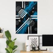 Kosmische voetafdruk poster (Thuiskantoor)