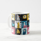 Kosmische vogels en Doodle Dreams Koffiemok (Voorkant links)