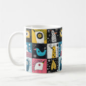 Kosmische vogels en Doodle Dreams Koffiemok (Links)
