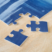 Kosmische Volle Maan over Watervallen Legpuzzel (Zijkant)