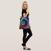 Kosmische Vortex Draaikolk in Neonkleuren Tote Bag (Op model)