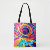 Kosmische Vortex in een levendige reis Tote Bag (Voorkant)