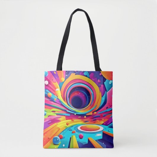 Kosmische Vortex in een levendige reis Tote Bag (Voorkant)