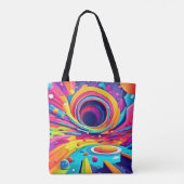 Kosmische Vortex in een levendige reis Tote Bag (Achterkant)
