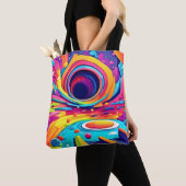 Kosmische Vortex in een levendige reis Tote Bag (Dichtbij)