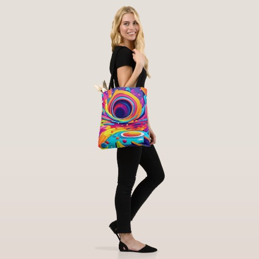 Kosmische Vortex in een levendige reis Tote Bag (Op model)