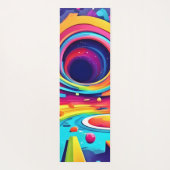 Kosmische Vortex in een levendige reis Yogamat (Achterkant)