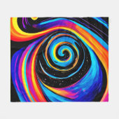 Kosmische Vortex Werveling in Neon Kleuren Fleece Deken (Voorkant (Horizontaal))