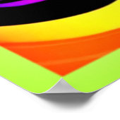 Kosmische Vortex Werveling in Neon Kleuren Poster (Hoek)