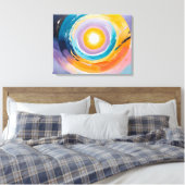 Kosmische Vortex: Zonne-omhelzing Canvas Afdruk (Insitu (Slaapkamer))