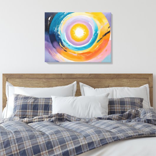 Kosmische Vortex: Zonne-omhelzing Canvas Afdruk (Insitu (Slaapkamer))