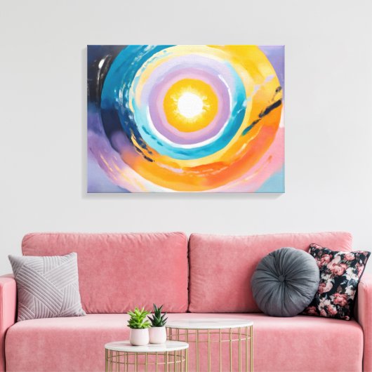 Kosmische Vortex: Zonne-omhelzing Canvas Afdruk (Insitu (Woonkamer))