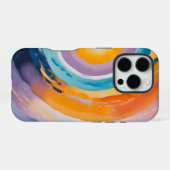 Kosmische Vortex: Zonne-omhelzing iPhone Hoesje (Achterkant horizontaal)