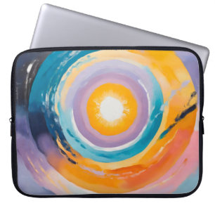 Kosmische Vortex: Zonne-omhelzing Laptop Sleeve