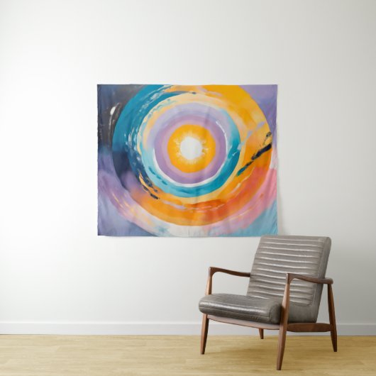 Kosmische Vortex: Zonne-omhelzing Wandkleed (In Situ (horizontaal))