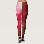 Kosmische vrede (kersrood) leggings (Achterkant)