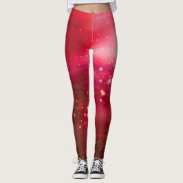 Kosmische vrede (kersrood) leggings