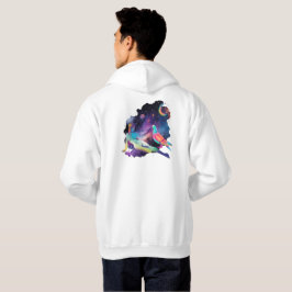 Kosmische Vrouw & Regenboog Duif Hemelse Kunst Hoodie