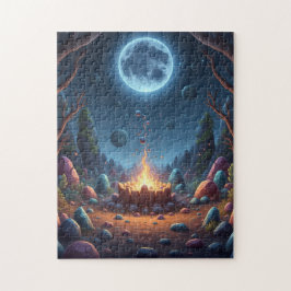 Kosmische Vuurmagie Nacht Kampvuur Puzzel - Fantas