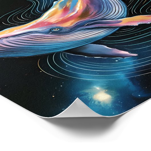 Kosmische Walvis Poster (Hoek)