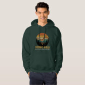 Kosmische Wandelaar Retro 70er Zonsondergang Ruimt Hoodie (Voorkant volledig)