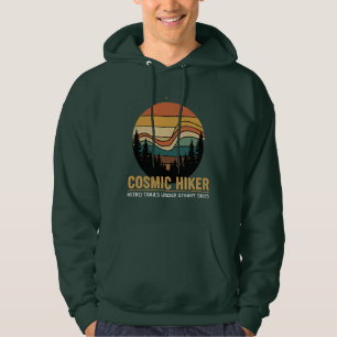 Kosmische Wandelaar Retro 70er Zonsondergang Ruimt Hoodie