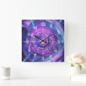 kosmische wandklok, vierkante klok (Huis)