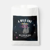 Kosmische wasbeer wild een roze meisje Baby shower Bedankzakje (Voorkant)