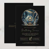 Kosmische Waterdrager Sterrenbord Zwart Goud Water Kaart (Voorkant / Achterkant)