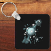 Kosmische Waterman Uranus Zodiac Metal Sleutelhanger (Voorkant)