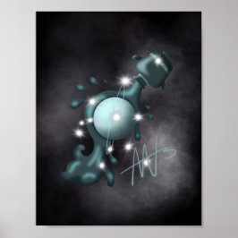 Kosmische Waterman Uranus Zodiac Poster