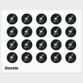 Kosmische Waterman Uranus Zodiac Ronde Sticker (Vel)