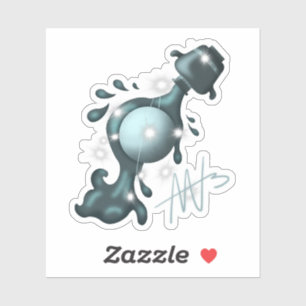 Kosmische Waterman Uranus Zodiac Sticker