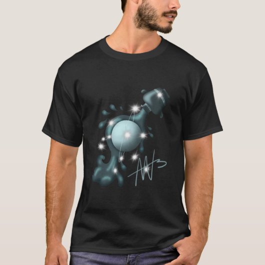 Kosmische Waterman Uranus Zodiac T-shirt (Voorkant)