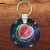 Kosmische Watermeloen Schijf Sleutelhanger (Voorkant)