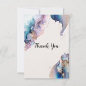 Kosmische Waterverf bedankje Kaart (Voorkant)