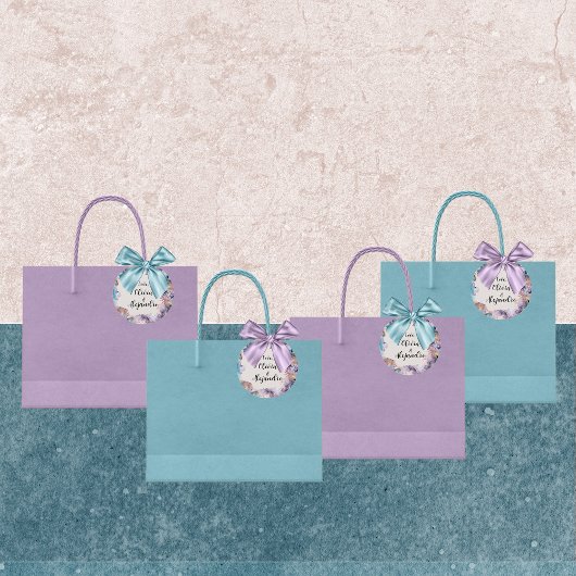 Kosmische Waterverf bruiloft gunst Labels