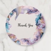 Kosmische Waterverf bruiloft gunst Labels (Achterkant)