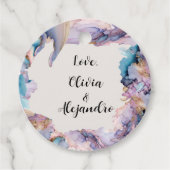 Kosmische Waterverf bruiloft gunst Labels (Voorkant)