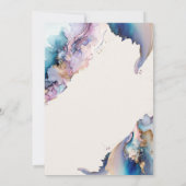 Kosmische Waterverf bruiloft Kaart (Achterkant)