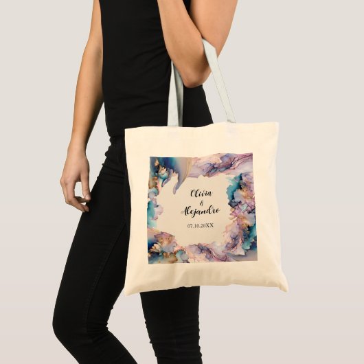 Kosmische Waterverf Tote Bag (Voorkant (product))