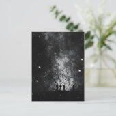 Kosmische web Sterrenstelsel Silhouet Kunst Briefkaart (Staand voorkant)