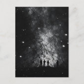 Kosmische web Sterrenstelsel Silhouet Kunst Briefkaart (Voorkant)