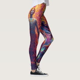 Kosmische wedergeboorte Leggings – Psychedelische