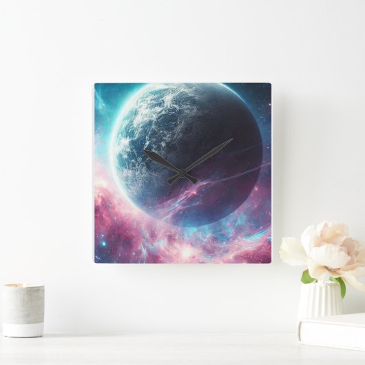 Kosmische Weiten Vierkante Klok (Huis)