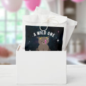 Kosmische welp slaperig wild een roze meisje Baby  Bedankzakje