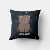 Kosmische welp wild een roze meisje kinderkamer kussen (Achterkant)